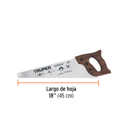STD-18 Serrucho profesional 18" Dorado, 9 DPP
