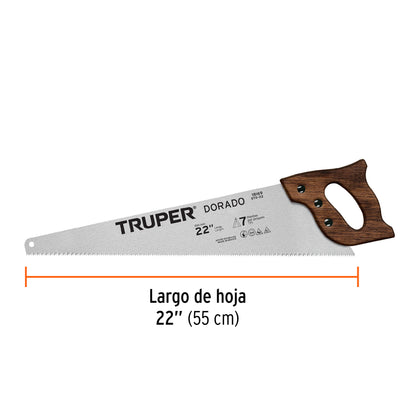 STD-22 Serrucho profesional 22" Dorado, 7 DPP