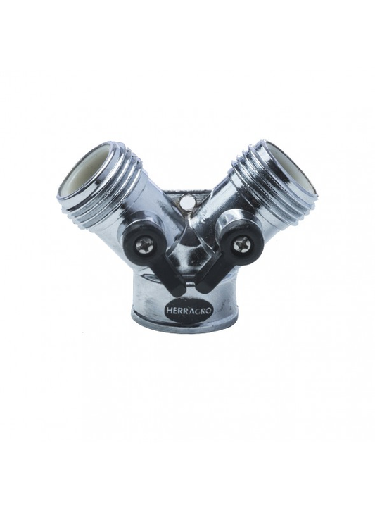 Adaptador en "Y" metalico doble llave T1325021024 Herragro
