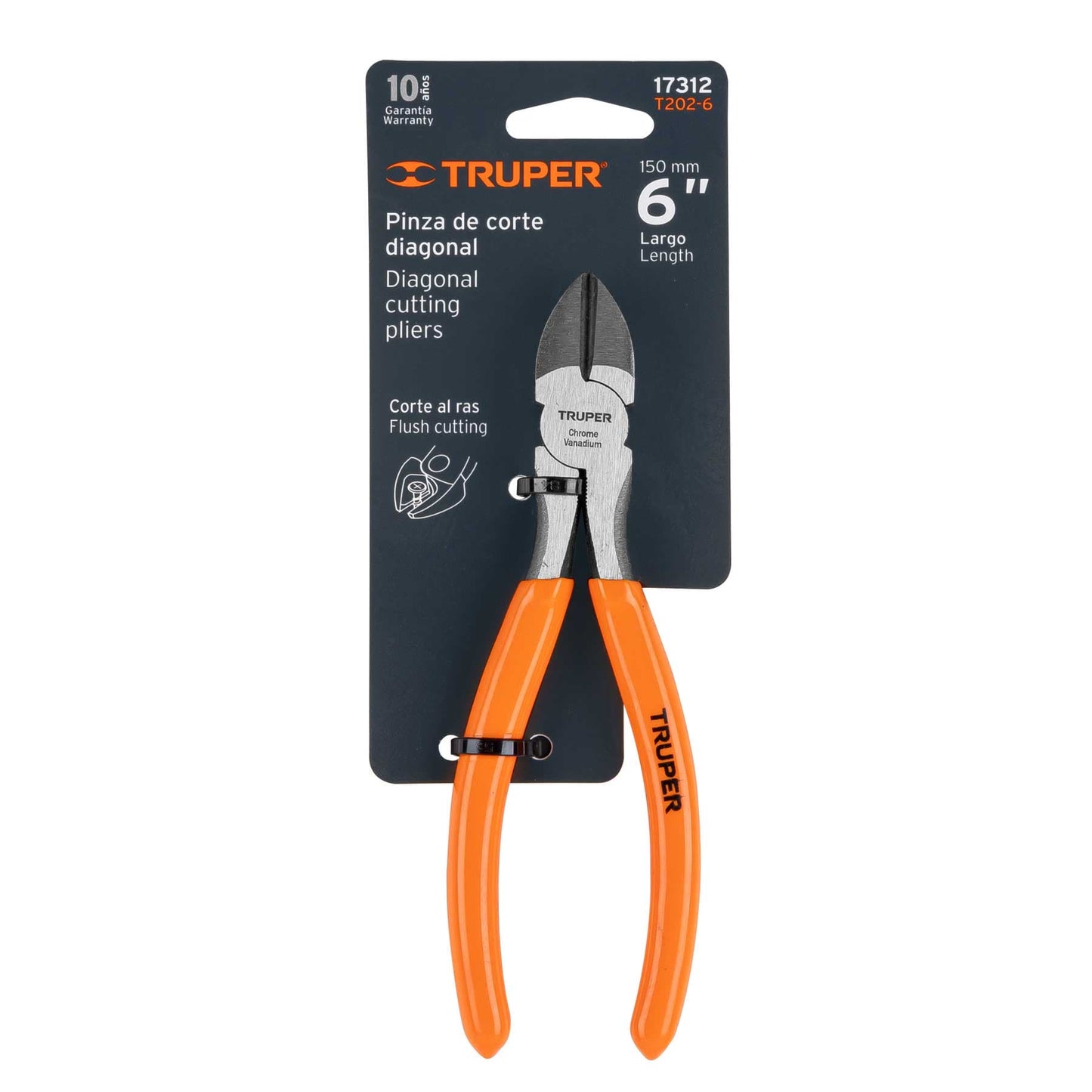 T202-6 Alicate corta frío 6", mango de vinil