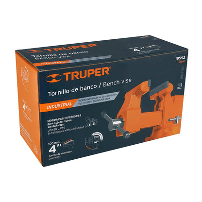 TA-4 Prensa de banco industrial 4", acero