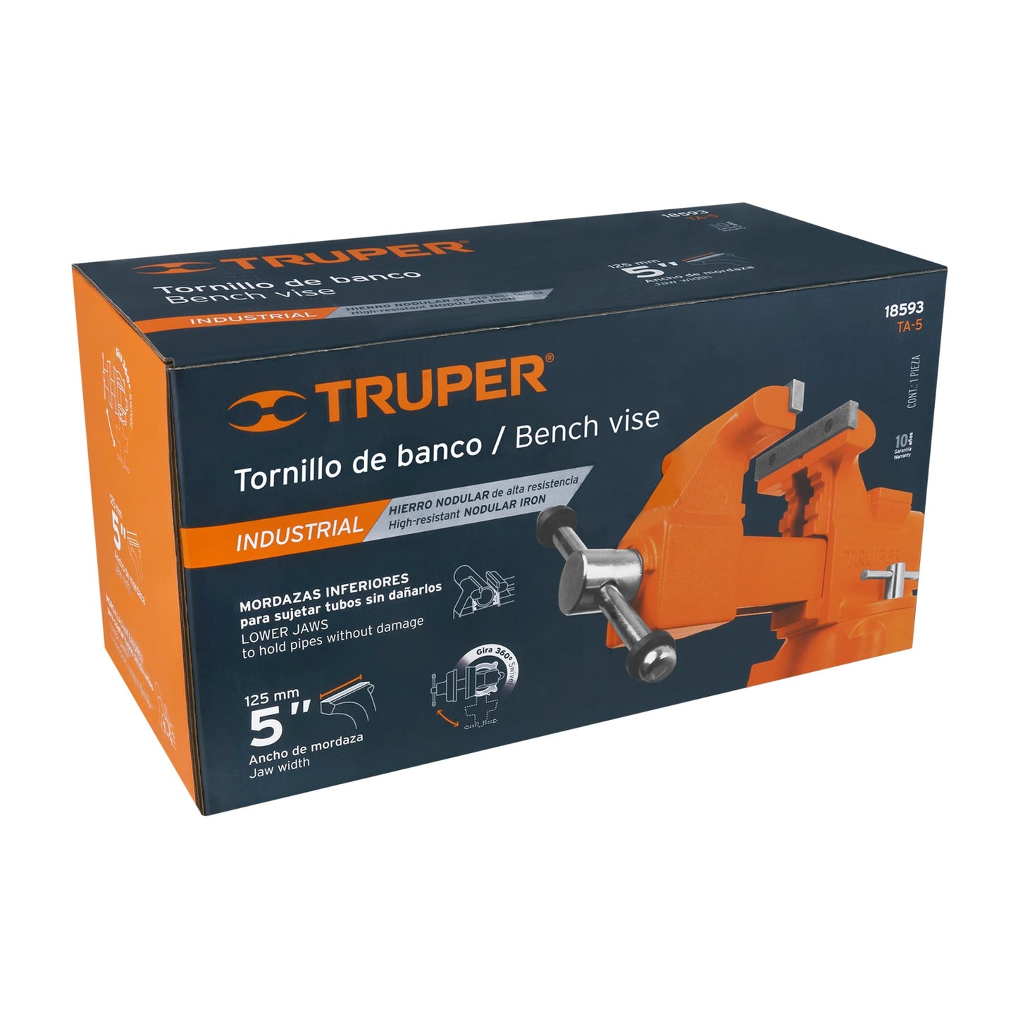 TA-5 Prensa de banco industrial 5', acero