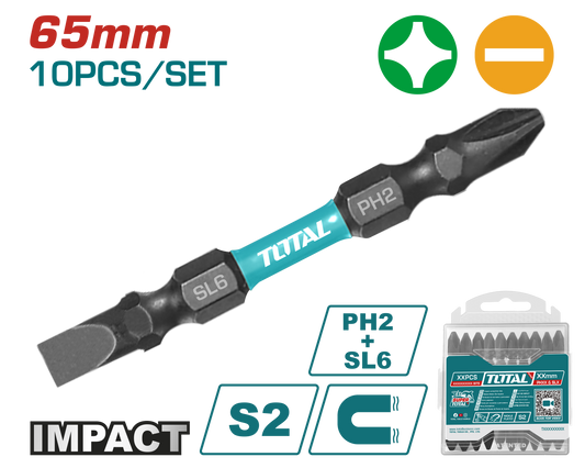 TACIM16HL133 Puntas dobles imantadas para taladro 65 mm PH-PL por unidad