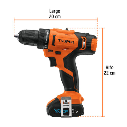 TALI-12A2 Taladro inalámbrico, batería ion litio, 12 V, 3/8"