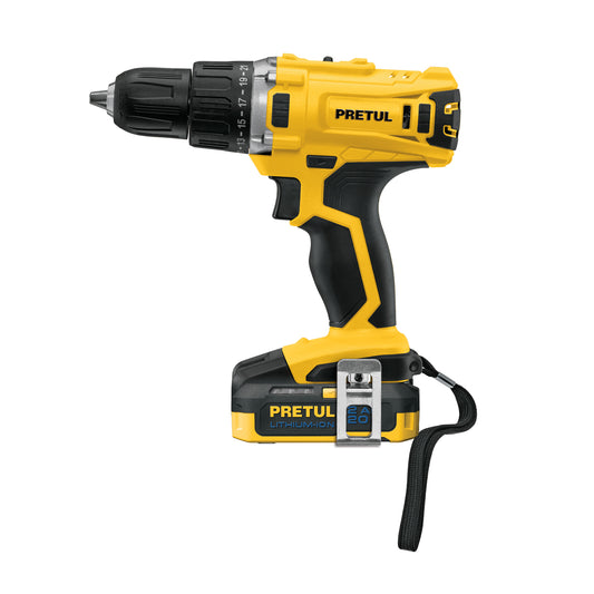 TALI-20P2 Taladro inalámbrico 1/2", batería ion litio 20 V, Pretul