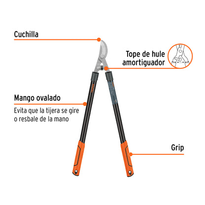 TB-122 Tijera Classic ® para ramas altas, mangos tubulares, 68 cm