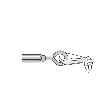 TEN-1/4A Tensor zinc, 1/4', gancho-argolla