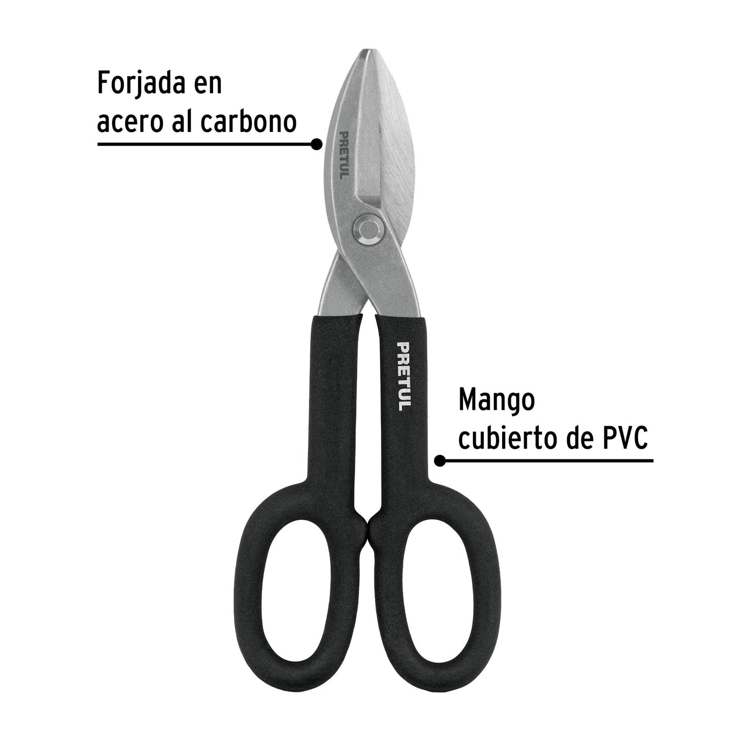 TH-10P Tijera para hojalatero 10" Pretul