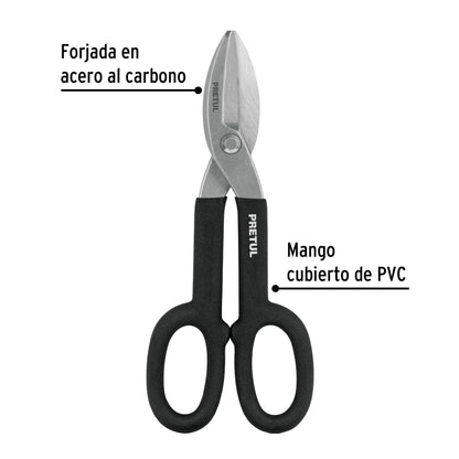 TH-10P Tijera para hojalatero 10" Pretul