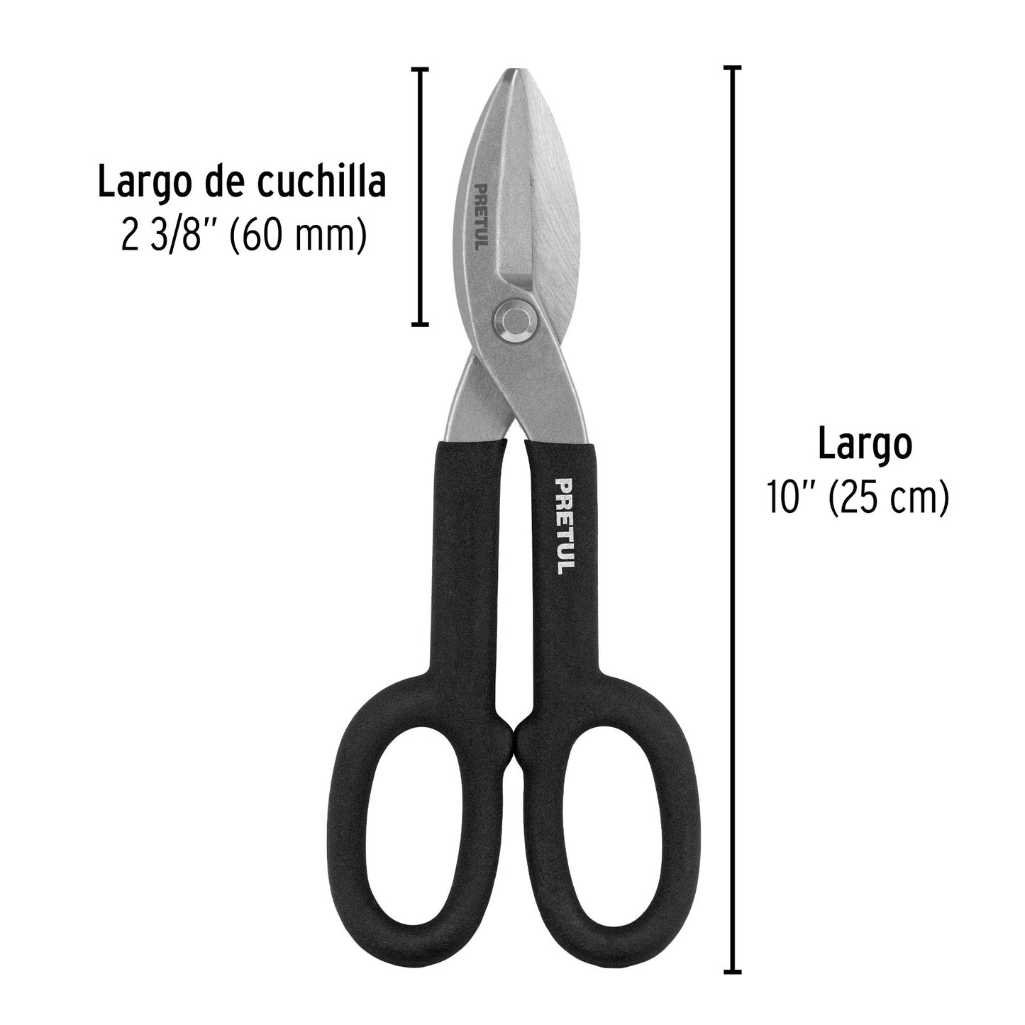 TH-10P Tijera para hojalatero 10" Pretul