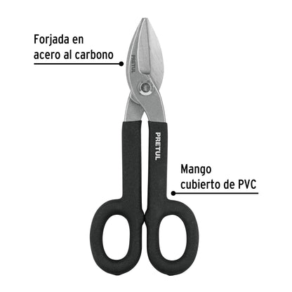 TH-8P Tijera para hojalatero 8", Pretul