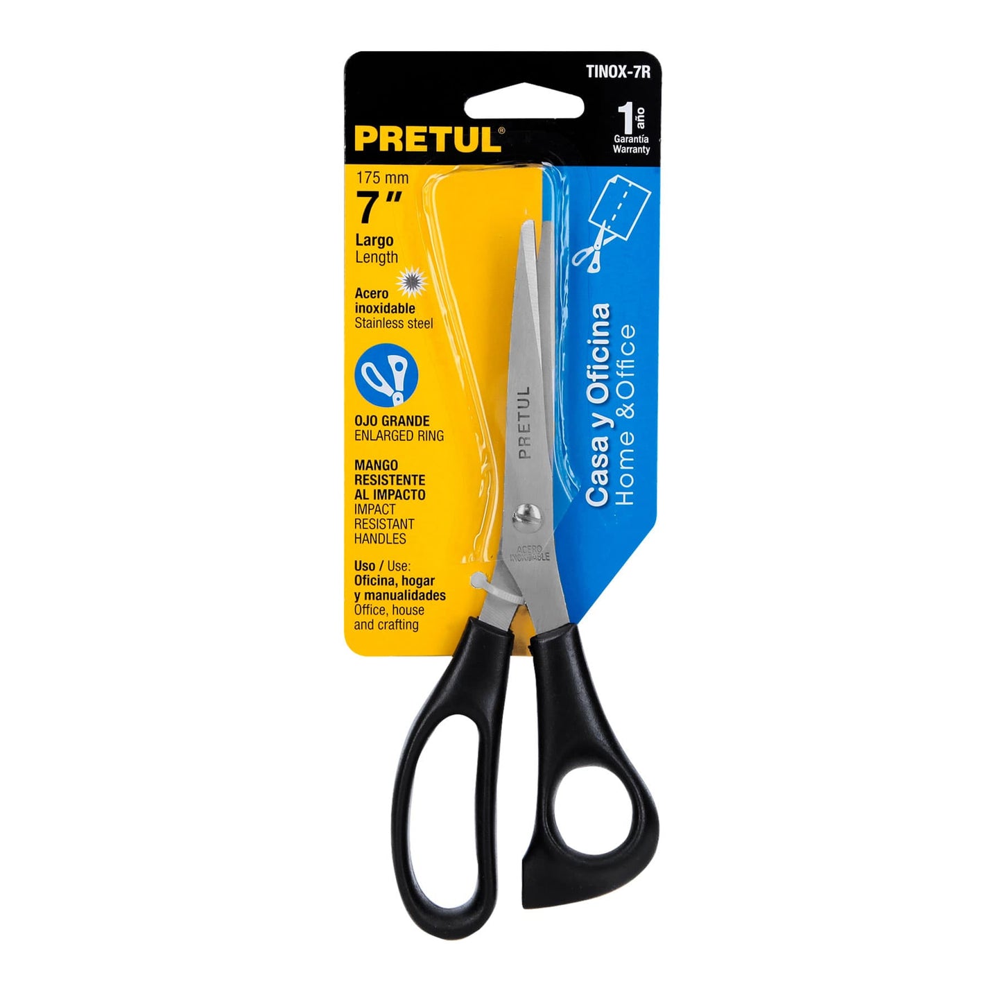 TINOX-7R Tijera para casa y oficina 7', Pretul