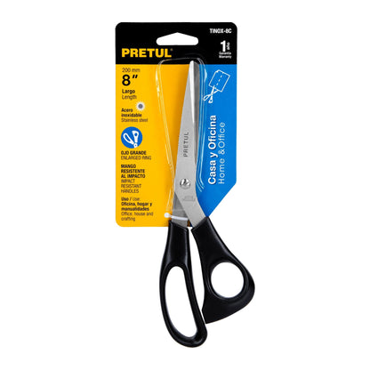 TINOX-8C Tijera para casa y oficina 8', Pretul