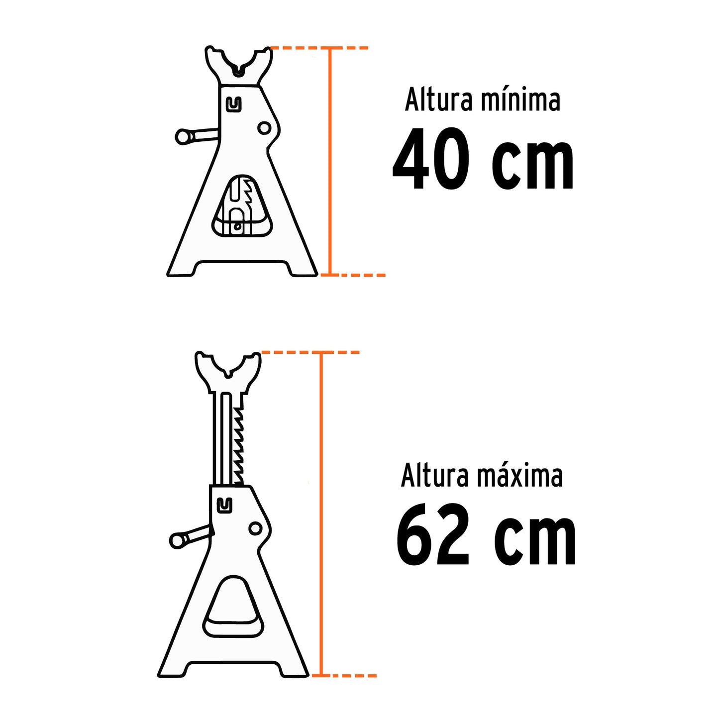 TORAU-6 Torre para bloqueo, 6 ton, 2 piezas