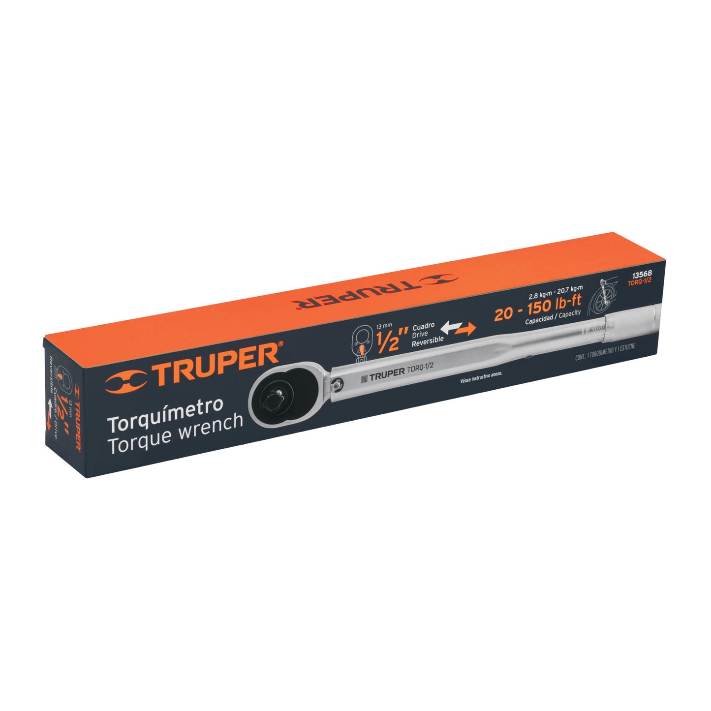 TORQ-1/2 Torquímetro de trueno, dos lecturas, para copas mando 1/2"