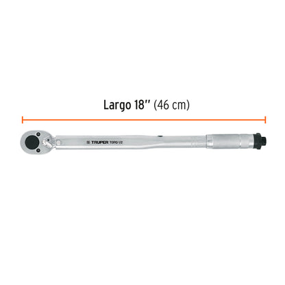 TORQ-1/2 Torquímetro de trueno, dos lecturas, para copas mando 1/2"