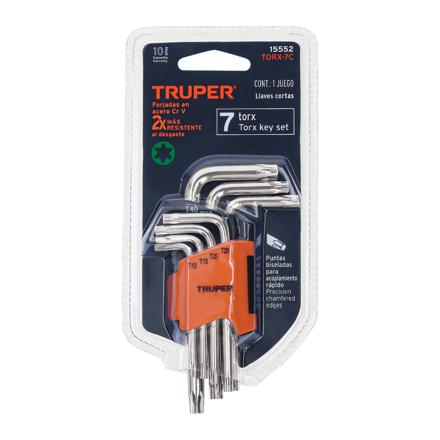 TORX-7C Juego de 7 llaves torx, organizador abatible