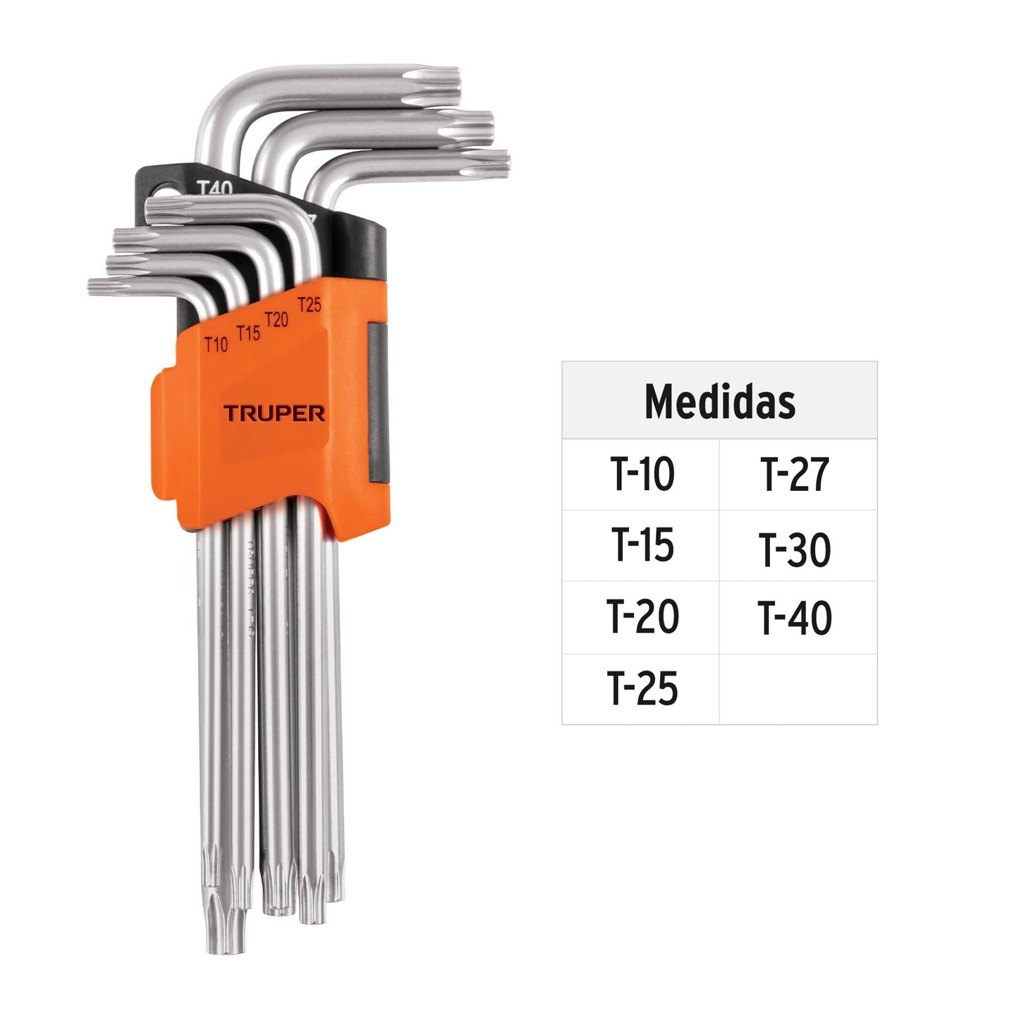 TORX-7L Juego de 7 llaves torx largas, organizador abatible