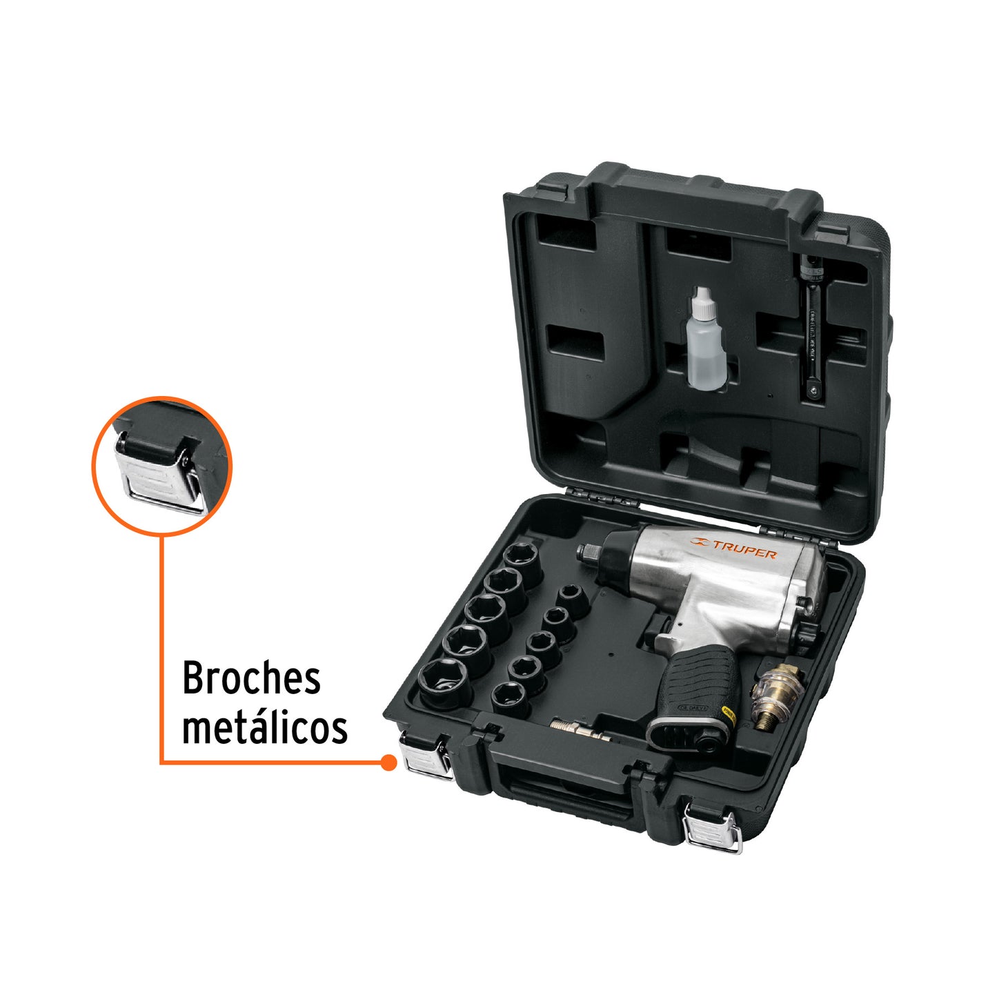 TPN-731EK Pistola de impacto neumática, 1/2" kit