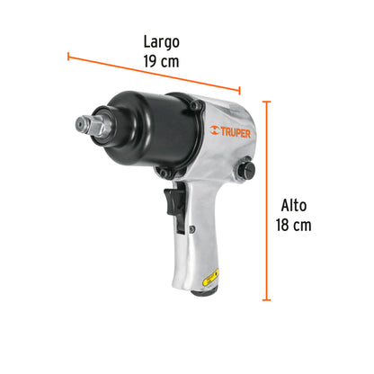 TPN-734H-2K Pistola de impacto neumática, industrial, 1/2" kit