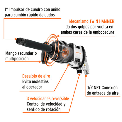 TPN-797-6-2 Pistola de impacto neumática industrial 1"