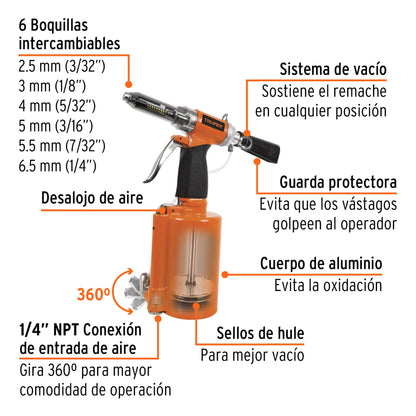 TPN-884 Remachadora neumática 1/4"