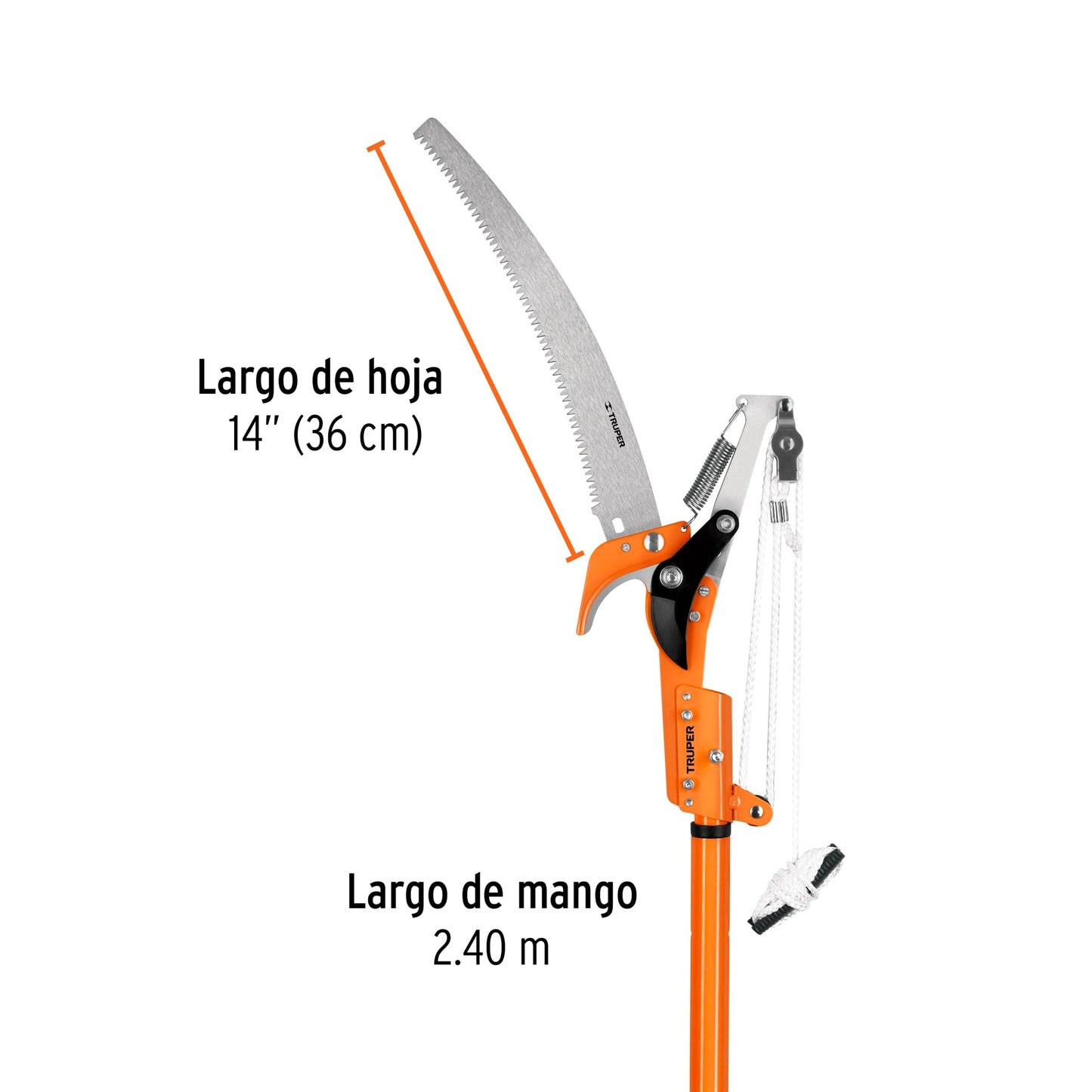 TR-82M-A Cortador con mango telescópico de aluminio 2.4 m