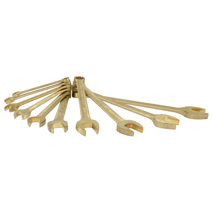 UH1200G Juego de llaves combinadas antichispa bronce-aluminio en pulgadas 10 piezas 7/16" a 1", Urrea