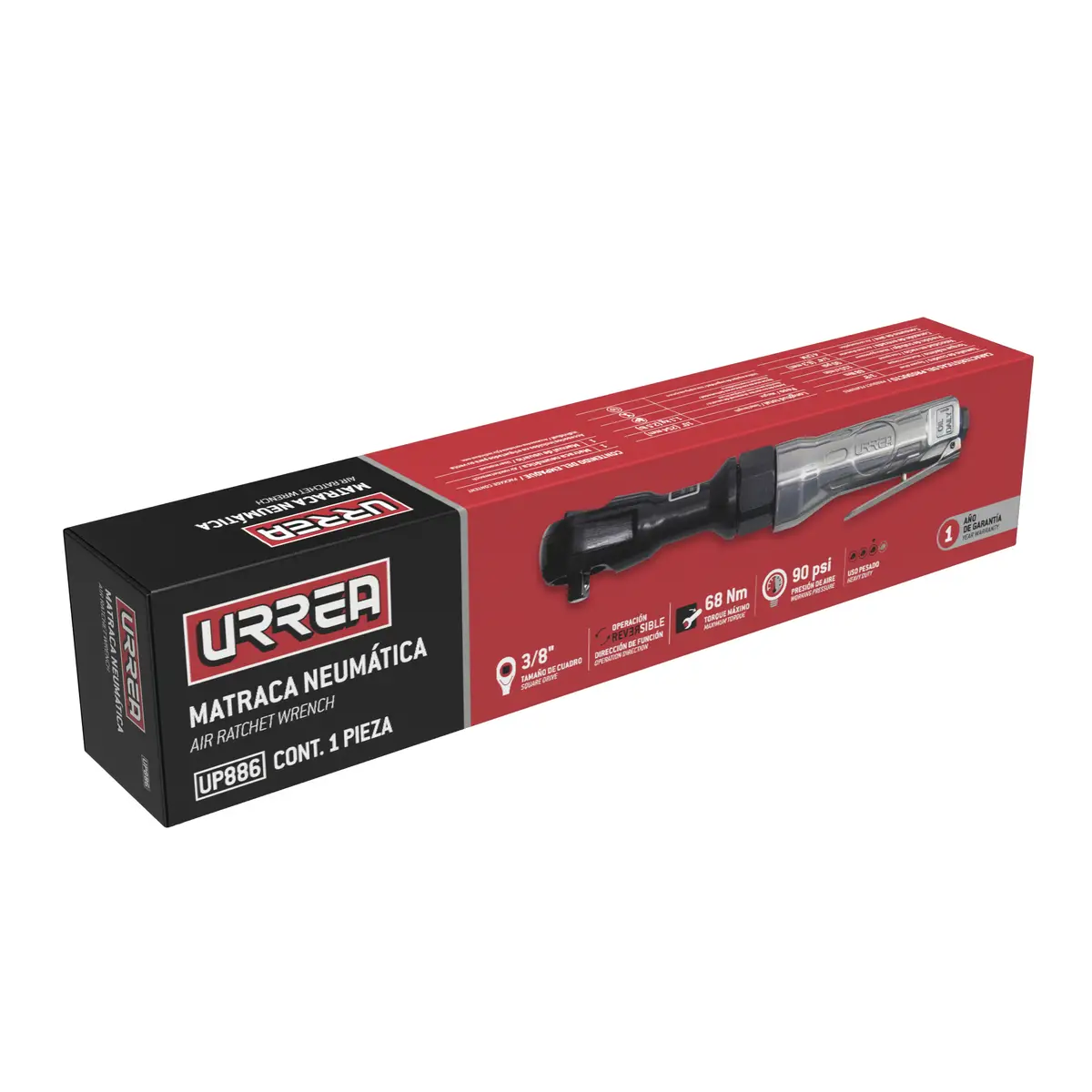 UP886 Ratchet neumático 3/8" 50 ft-lb
