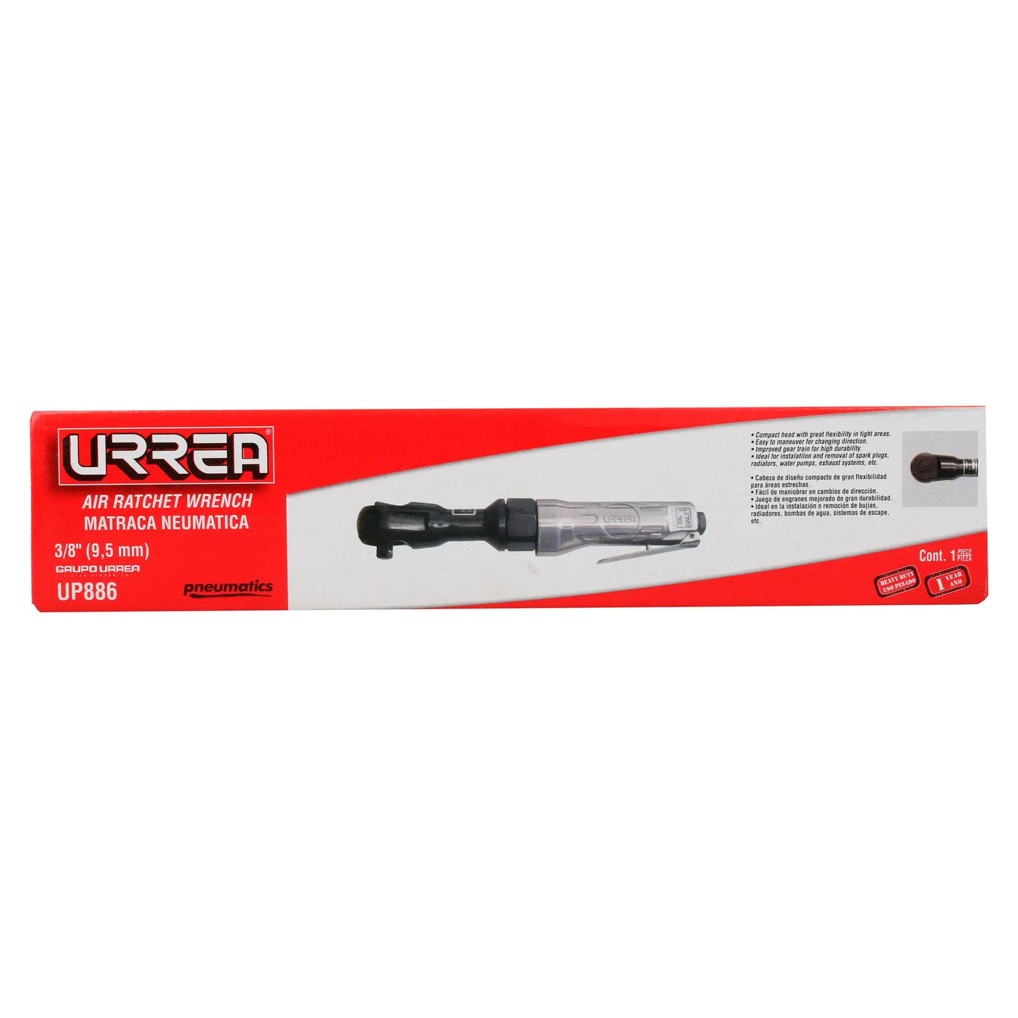 UP886 Ratchet neumático 3/8" 50 ft-lb