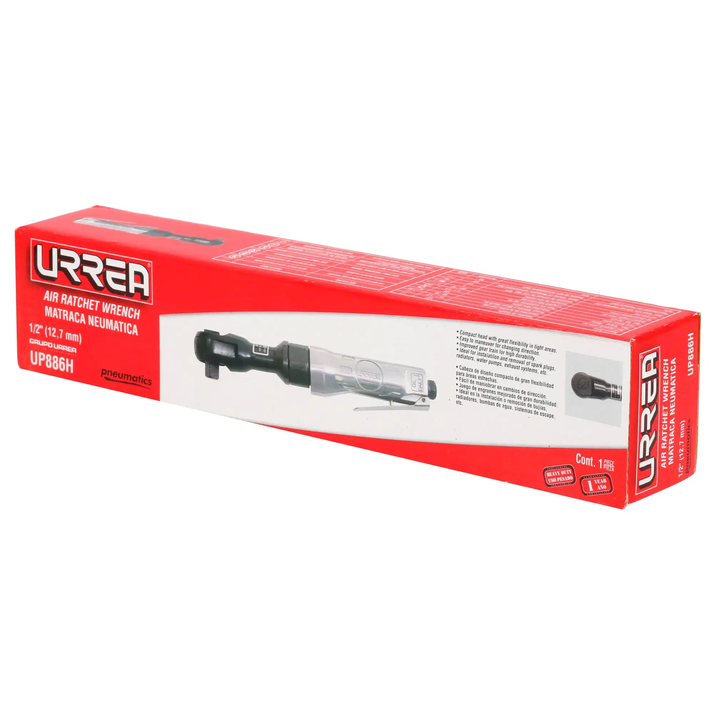 UP886H Ratchet neumático 1/2" 50 Lb-ft