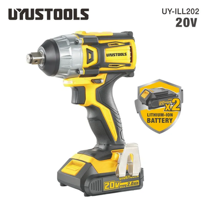 UY-ILL202 Llave de impacto inalámbrica 20V Brushless 1/2" 300 Nm 20V 2 baterías 2A