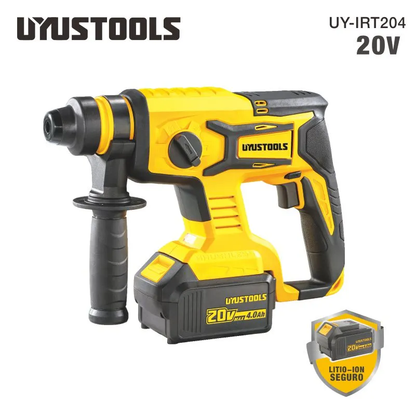 UY-IRT204 Rotomartillo inalámbrico 20V Brushless SDS-plus 28 mm 1.7J 1 batería 4A