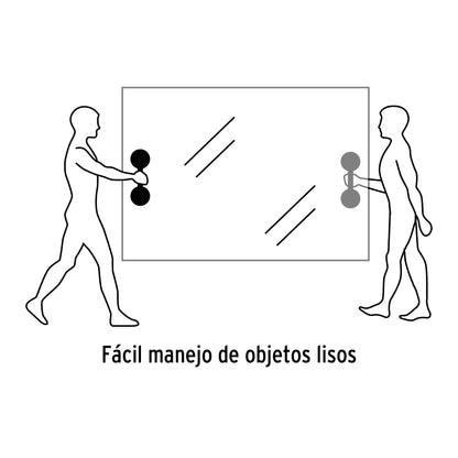 VEVI-2 Ventosa de plástico para vidrio, 2 copas de succión, Pretul