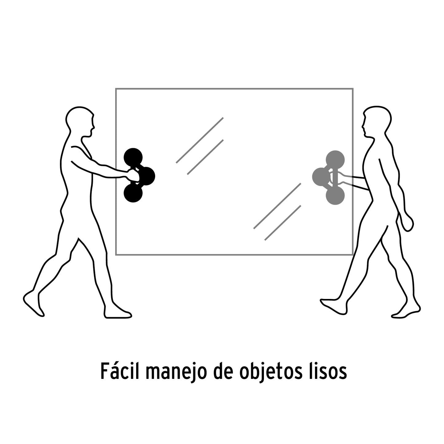 VEVI-3 Ventosa de plástico para vidrio, 3 copas de succión, Pretul